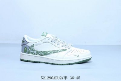 乔丹Air Jordan 1 Low Aj1 乔1低帮复古文化休闲运动篮球鞋联名 猿人头 Hs8068-001 521 Aduqy半 36-45