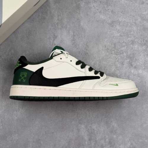 本地 核心私 Travis Scott X Fragment Design X Air Jordan 1 Low Og Sp Aj1 乔1Off联名-米黑藏青
