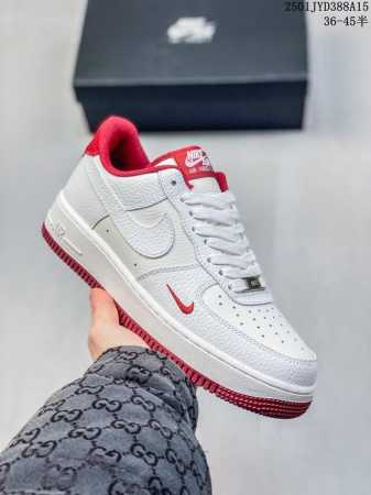 海外限量发售！公司级Nike Air Force 1 '07 Low “北面联名--米白蓝红”空军一号 低帮 运动鞋 休闲鞋 折边针车 工艺难度大 原楦头原纸板 - 点击图像关闭