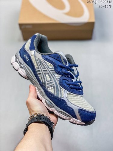 亚瑟士Asics Gel-Nyc 亚瑟士运动休闲透气专业跑鞋 鞋面采用反绒皮与网布拼接 透气舒适兼具休闲时尚 结合简明的配色 展现品牌的传承及引领复古流行的主题