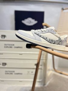 公司级头层皮迪奥 X 乔丹Air Jordan 1 Low Aj1低帮系列篮球鞋 官方同步配色 原装级产物 #拒绝公底 立体鞋型 细节完美 高清洁度Xs As7
