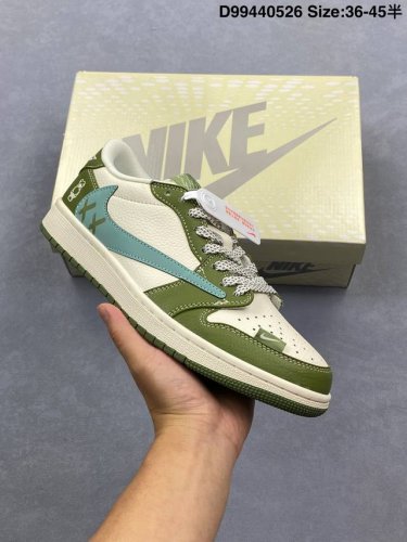 公司级Aj1倒勾Travis Scott X Air Jordan 1 Reverse Mocha Aj1乔1 Ts 闪电 联名倒钩 低帮文化篮球鞋 完美品质出