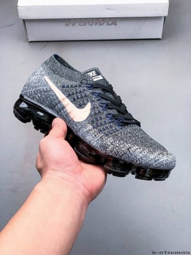 纯原版本！耐克Nike Air Vapormax Flyknit 大气垫百搭慢跑鞋 德产斯托尔针织横机生产原档案针织鞋面 侧面 鱼骨线 清晰立体 原底气垫 细节