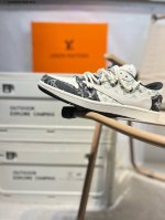 公司级头层皮Lv X 乔丹Air Jordan 1 Low Aj1低帮系列篮球鞋 官方同步配色 原装级产物 #拒绝公底 立体鞋型 细节完美 高清洁度Yx5066