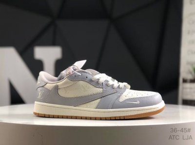 公司级带半码 耐克 Aj1倒勾Travis Scott X Air Jordan 1 ” Reverse Mocha “ Aj1乔1 Ts 闪电 联名倒钩 低帮