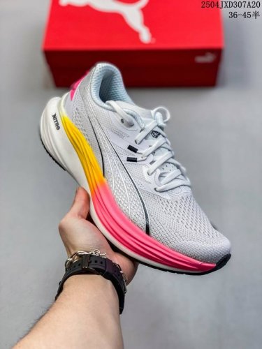 公司级 彪马 puma Deviate Nitro3男女士2025年新款跑步鞋减震舒适缓冲回弹简约软底运动鞋注氮泡沫橡胶鞋垫耐磨防滑百搭老爹鞋 Deviate