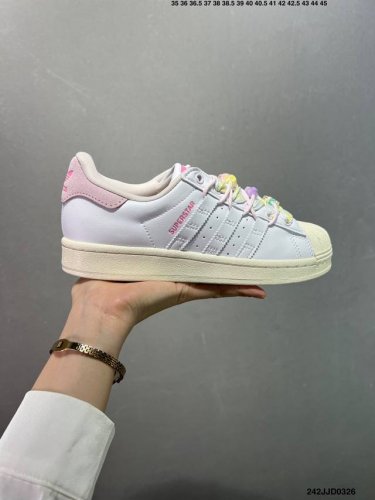 140 adidas Originals Superstar 定制配色 定制贝壳头休闲板鞋 独家控货 平台正单 全鞋百分百原材料 全鞋电脑针车 Logo针车间距