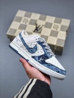 Nike Sb Dunk Low Lv联名V蓝牛仔 周年高端定制 低帮休闲板鞋 Ch8311-287 #定制鞋盒 大厂纯原品质出货 超高清洁度 皮料切割干净无任