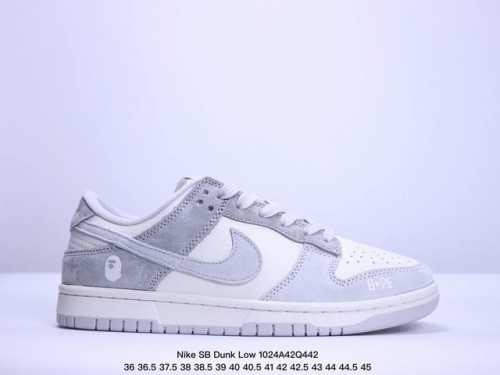 海外爆款限量发售！公司级 Nike SB Dunk Low“ Bape联名 灰猪八” 周年高端定制 低帮休闲板鞋 定制鞋盒 大厂纯原品质出货 超高清洁度 皮料切