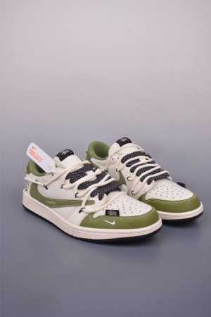 fragment X Travis Scott X 克罗心 绑带解构 air Jordan 1 Low 三方联名倒钩 全新的三方联名低帮倒钩鞋面延续了黑脚趾设计 - 点击图像关闭