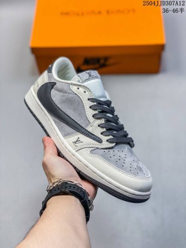 真标 耐克 Nike Air Jordan 1 Low Og Sp Military Blue Aj1乔1倒勾 2025年新款 路易威登联名 低帮篮球鞋 Aj1