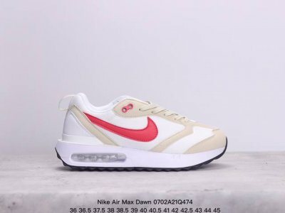 耐克 Nike Air Max Dawn 黎明系列 低帮气垫百搭休闲运动慢跑鞋 从配色上彰显出浓厚的复古气质。最大的亮点当属鞋型设计上加入结构元素，汲取1984