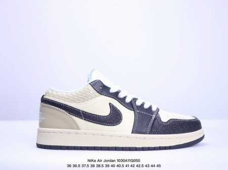 NiKe Air Jordan 1 Low SE”Coconut Milk Black“AJ1乔丹一代低帮经典复古文化休闲运动篮球鞋“米黑编织”货号：HQ344 - 点击图像关闭