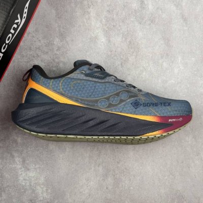 本地 核心私 Saucony Triumph 22 Gtx 潮流舒适防滑耐磨 低帮跑步鞋 全新升级Pwrrun Pb中底 脚感再度升级，提供持久强劲动能 中底边