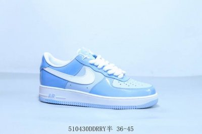 耐克 Nike Air Force 1 Af1耐克 低帮 空军一号休闲板鞋 白蓝 货号 Hv9405-400 510430Ddrry半 36-45