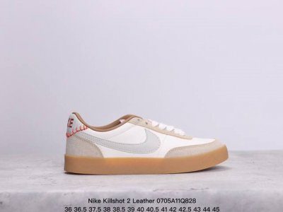 真标耐克 Killshot 2 Leather 受到og网球鞋的启发，Killshot 2采用多种纹理皮革打造了鞋面，营造出清新的外观。从柔软的绒面革到具有光泽