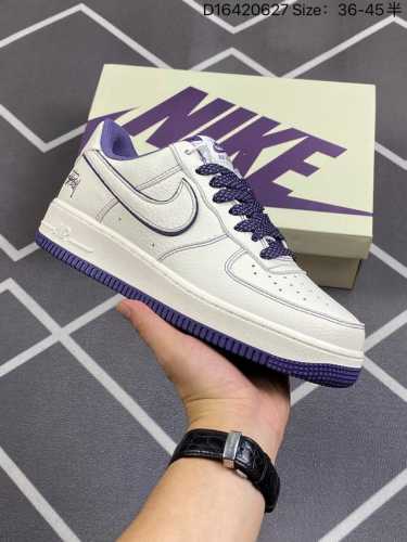 新品出货 海外限量发售 公司级 Stussyx Nike Air Force 1 Low 斯图西联名 米黑反光空军一号低帮休闲板鞋 客供高亮3M反光 定制皮料