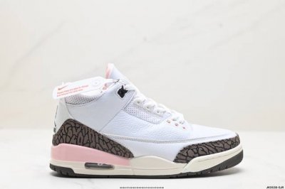 公司级nike Air Jordan 3 Retro皮革 潮流 防滑耐磨包裏性 中帮 复古篮球鞋 缜密拉帮及中底钢印细节 全新底模 货号:Da3595-100