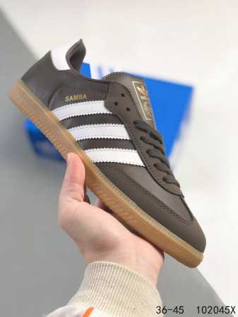 真标带半码！ 阿迪达斯 三叶草Adidas Samba Vegan Og 桑巴舞系列绅士德训足球风百搭低帮休闲运动板鞋 Id：102045X - 点击图像关闭