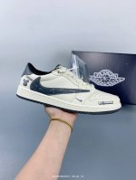 travis Scott X Fragment Design X Jordan Air Jordan 1 Low Og Sp 暴力熊联名 米黑小乱勾 多方联名合