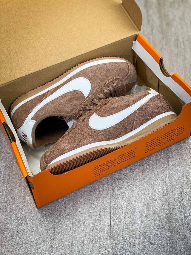 ￥170 纯原 Nk Classic Cortez Leather 阿甘复古初代皮革慢跑鞋 缓震防滑耐磨同源头层皮料 原厂模具 标准检验Qc 区分市面一切版本