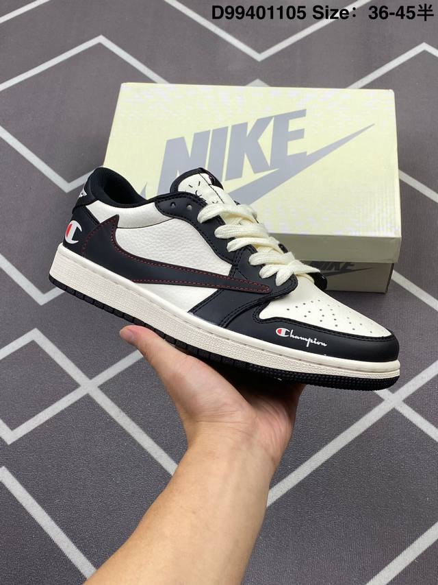 270 Aj1倒勾Travis Scott X Air Jordan 1 ” Reverse Mocha “ Aj1乔1 Ts 闪电 联名倒钩 低帮文化篮球鞋