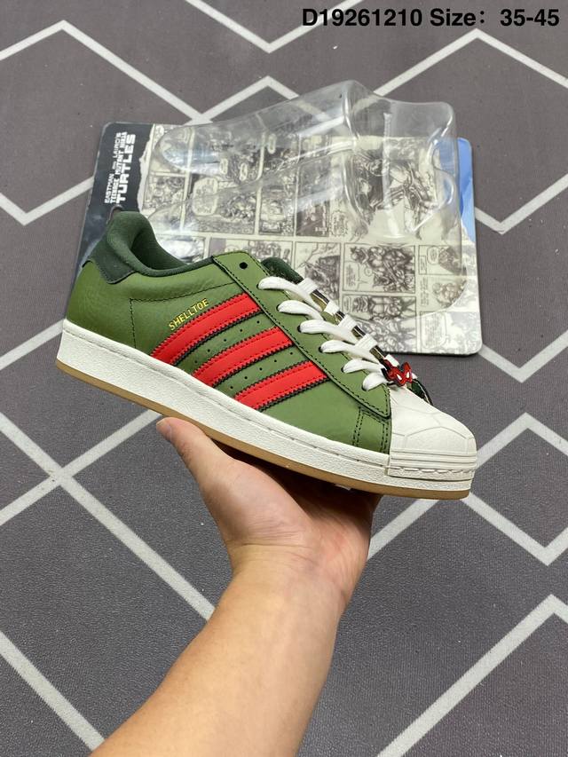 180 Adidas Originals Superstar 贝壳头 潮流复古 时尚 舒适透气 耐磨 休闲板鞋 货号:If9281 渠道正品订单 诠释市场最高工