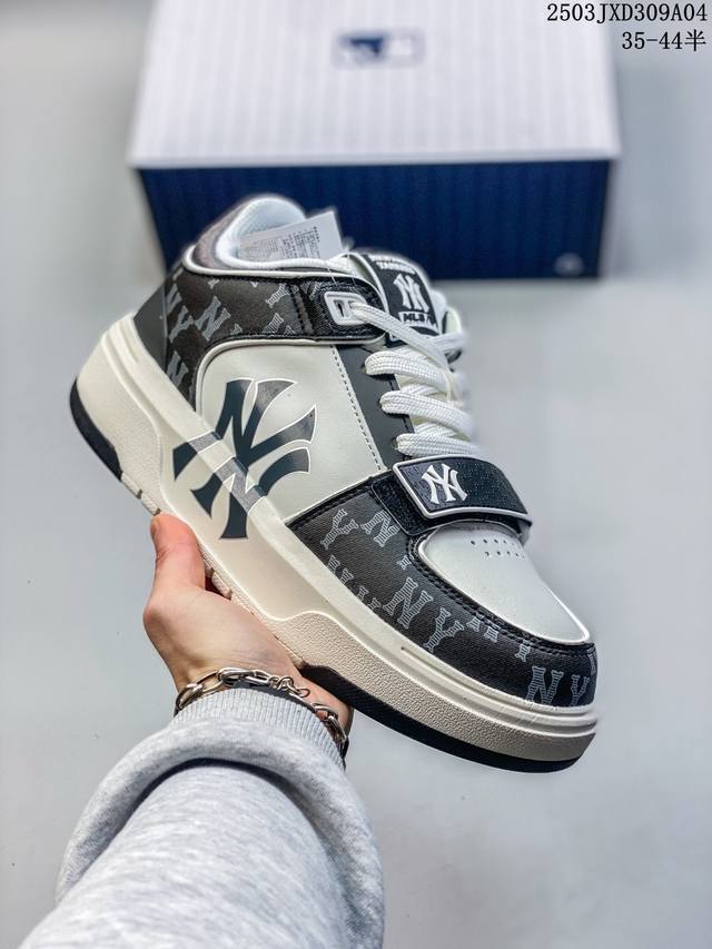 180 Ny Mlb Chunky Liner 纽约洋基队魔术贴 轻量增高厚底休闲运动鞋 3Asxlmb3N50Bks 尺码：36～44带半码 编码：03Jxd