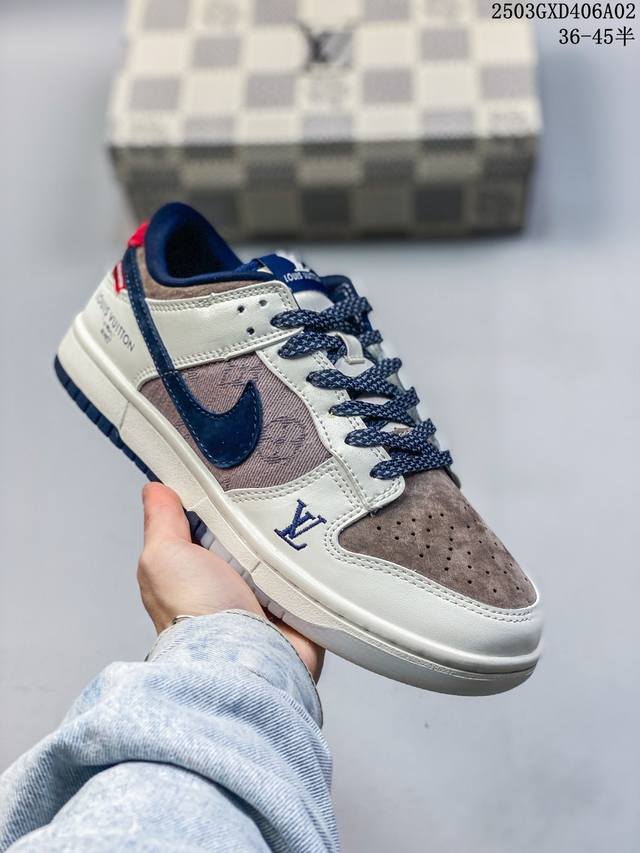310 海外爆款限量发售！Nike Sb Dunk Low“ Moncler联名——奶白棕” 周年高端定制 低帮休闲板鞋 定制鞋盒 3M反光 大厂纯原品质出货