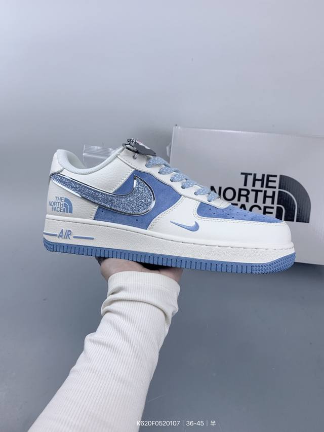 ：260 公司级Nike Air Force 1 '07 Low 北面联名空军一号 低帮 运动鞋 休闲鞋 折边针车 工艺难度大 原楦头原纸板 原装鞋盒 定制五