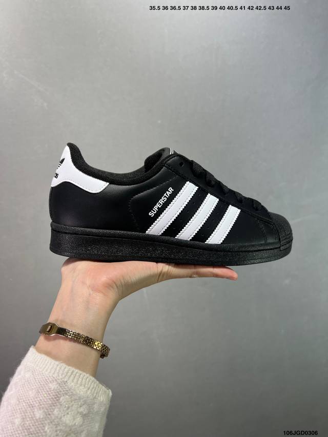 160 真标阿迪达斯Adidas三叶草 Originals Superstar贝壳头系列低帮经典百搭休闲运动板鞋 货号:Ji0079 尺码:35.5 36 36