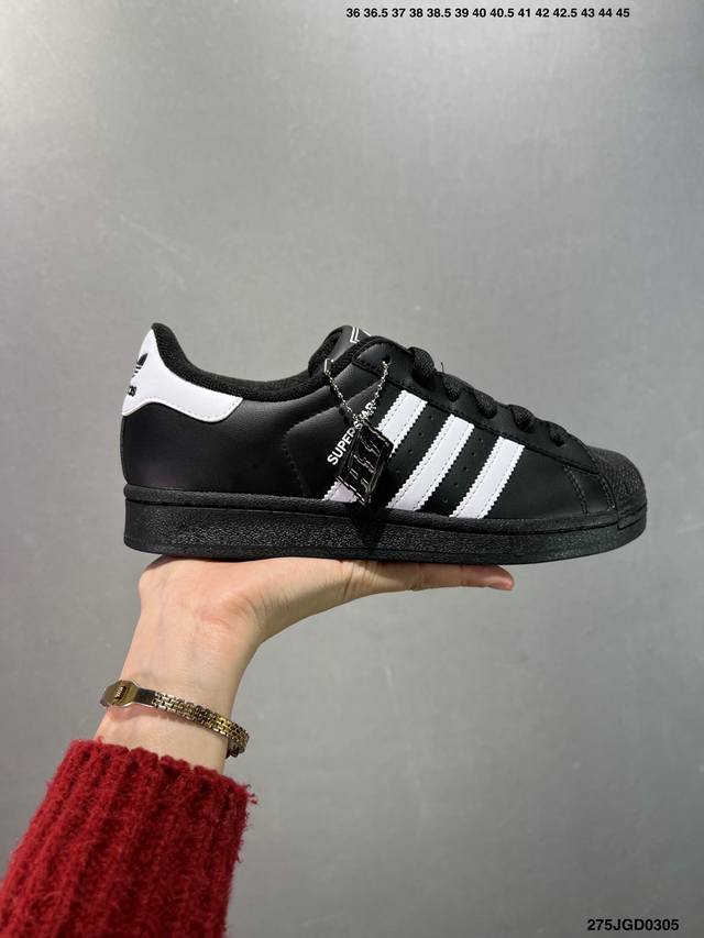 160 真标阿迪达斯Adidas三叶草 Originals Superstar贝壳头系列低帮经典百搭休闲运动板鞋 货号:Ji0079 尺码:35.5 36 36