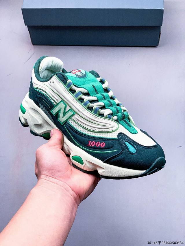 集图 230 原楦原纸版开发版型#小红书穿搭款式，Nb新百伦New Balance 1000 系列低帮复古老爹风休闲运动跑步鞋 货号:M1000Sl 03022
