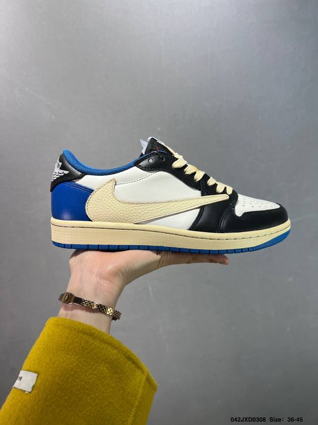 180 公司级Aj1倒勾Travis Scott X Air Jordan 1 ” Reverse Mocha “ Aj1乔1 Ts 闪电 联名倒钩 低帮文化