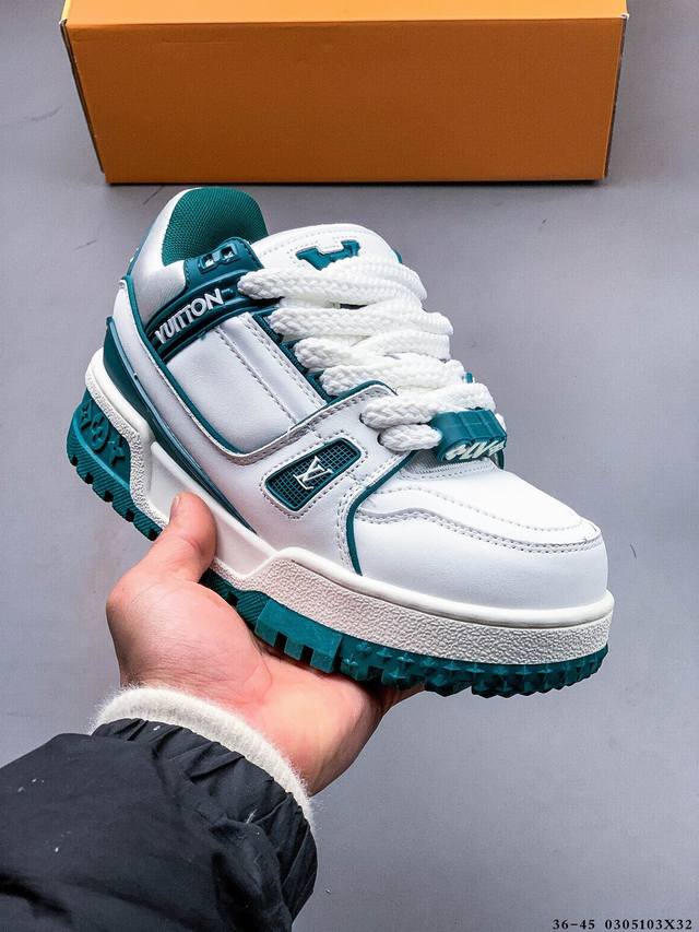 220 Louis Vuitton Lv 路易威登 Trainer Maxi 胖丁 低帮休闲板鞋 全新私人订单出货 海淘代购同渠道 正确折叠鞋盒 平台外贸高端零
