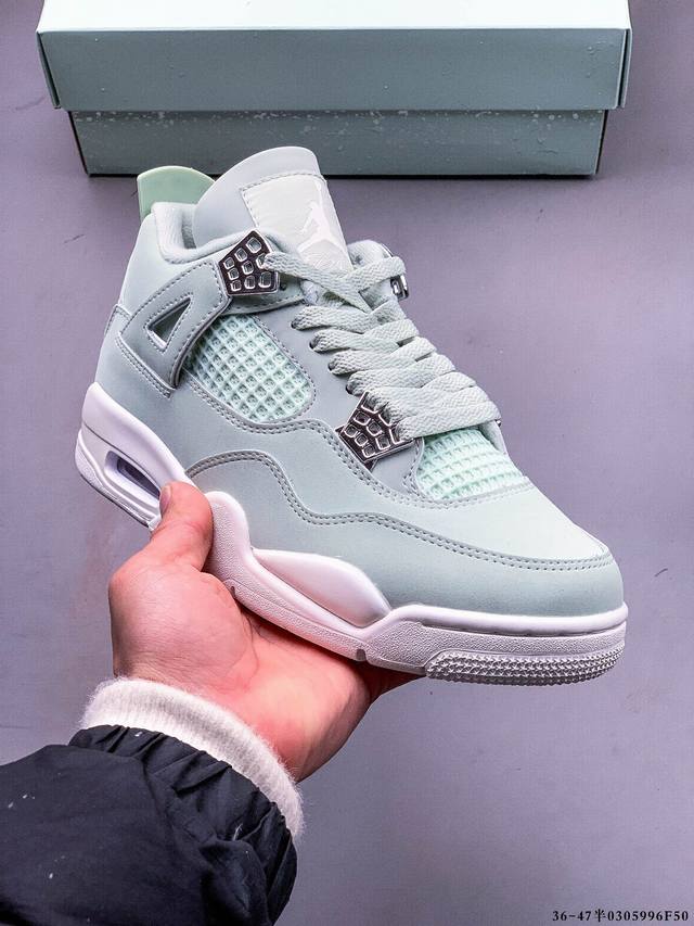 340 纯原版本！Air Jordan 4 Retro Og "Cement" Aj4 乔4 复古休闲运动篮球鞋 正确鞋舌立体高频 原厂数据 2024最新原厂底