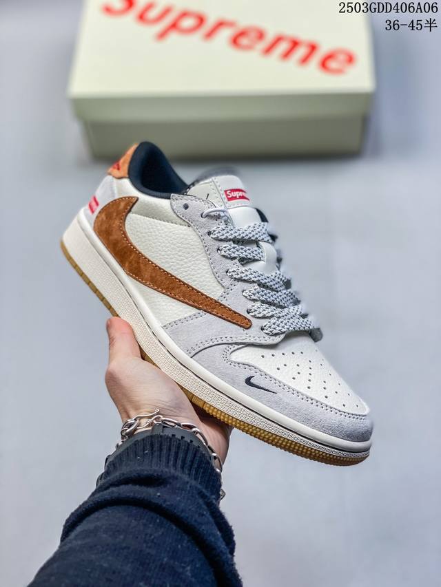 260 海外爆款限量发售！Travis Scott X Fragment Design X Jordan Air Jordan 1 Low Og Sp “斯图西