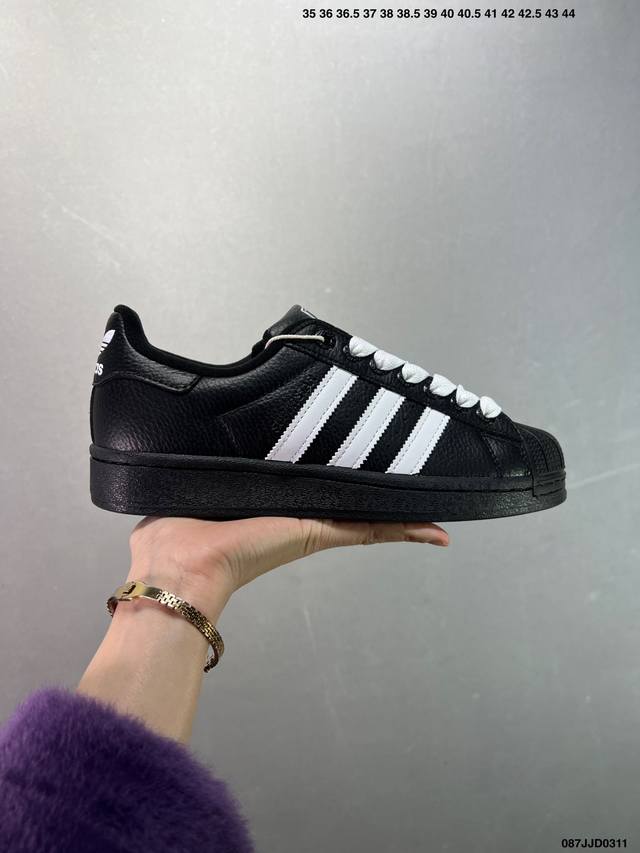 140 Adidas Originals Superstar 2 白黑 复古潮流 防滑耐磨 低帮 男女款 货号 Ji0124 号码：35-45 Id：087Jj