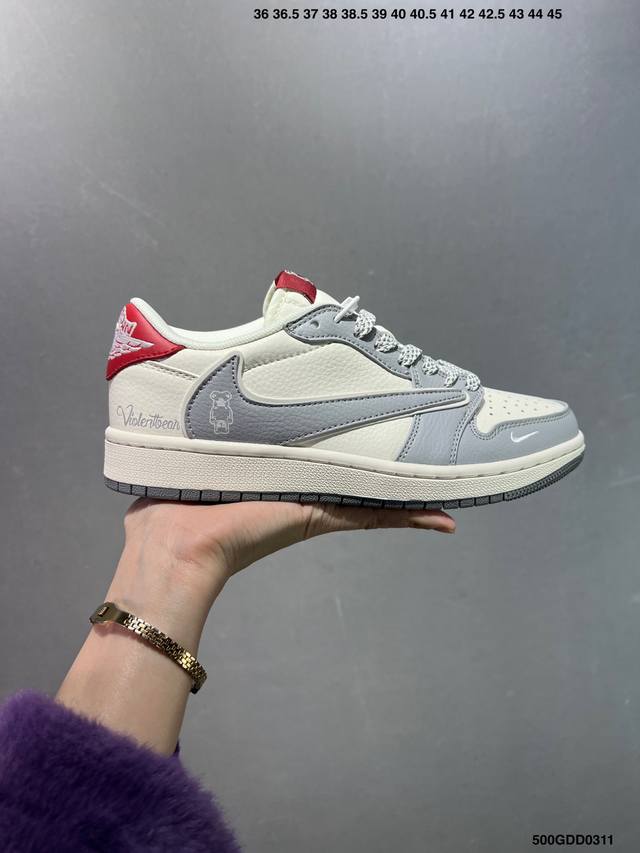 250 公司级Aj1倒勾Travis Scott X Air Jordan 1 ” Reverse Mocha “ Aj1乔1 Ts 闪电 联名倒钩 低帮文化篮