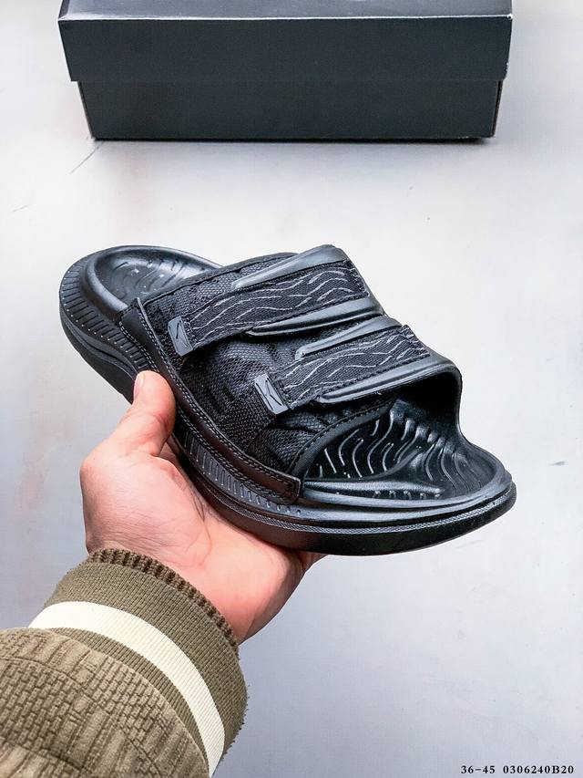140 Hoka One One Ora Luxe户外缓震恢复魔术贴速干沙滩凉拖鞋 0306240B20