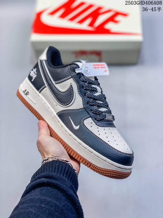 300 海外限量发售！公司级Nike Air Force 1 '07 Low “古驰联名——米灰花纹”空军一号 低帮 运动鞋 休闲鞋 折边针车 工艺难度大 原楦