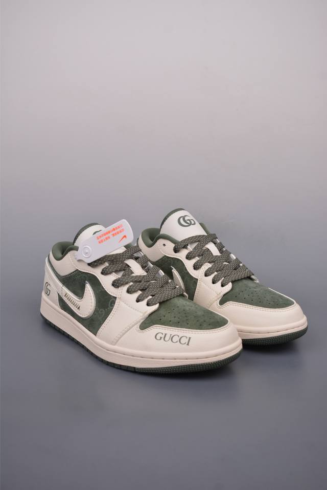 360 Nike Jordan Air Jordan 1 古驰联名 纯原大厂出品 极力推荐 定制鞋盒 大厂纯原品质出货 超高清洁度 皮料切割干净无任何毛边 细