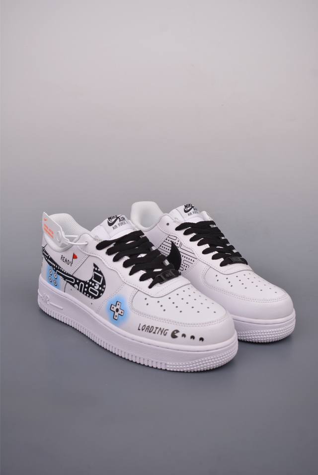 260 Nike Air Force 1 Low 电玩主题 原楦头原纸板 打造纯正空军版型 专注外贸渠道 全掌内置蜂窝气垫 原盒配件 原厂中底钢印、拉帮完美