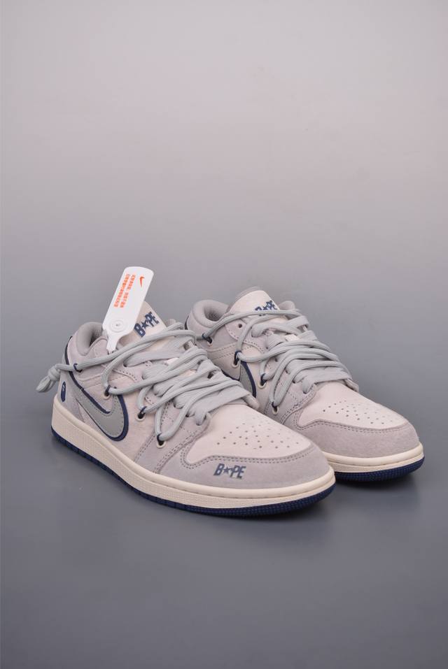 390 Nike Jordan Air Jordan 1 猿人头联名 绑带解构 纯原大厂出品 极力推荐 定制鞋盒 大厂纯原品质出货 超高清洁度 皮料切割干净无