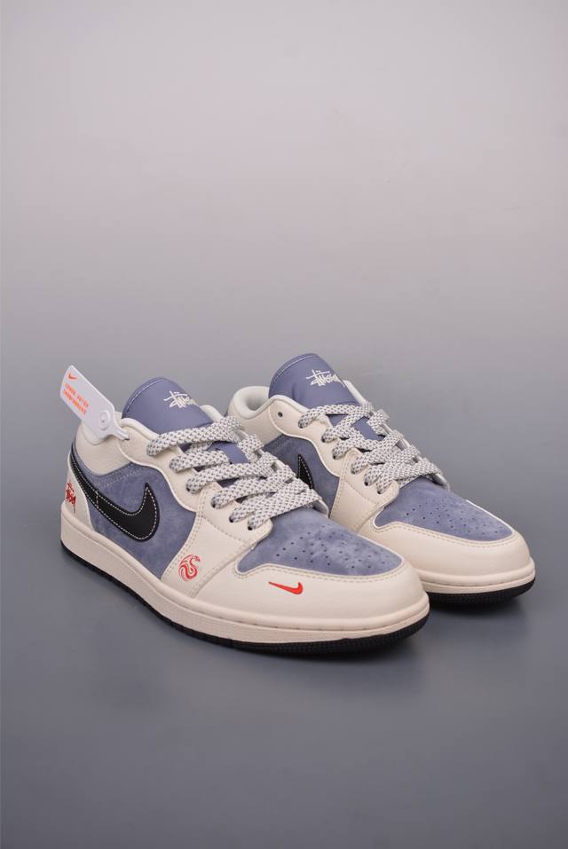 360 Nike Jordan Air Jordan 1 斯图西联名 纯原大厂出品 极力推荐 定制鞋盒 大厂纯原品质出货 超高清洁度 皮料切割干净无任何毛边