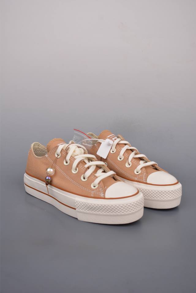 200 Converse All Star 咖啡系列 匡威官方 咖啡豆奶茶色焦糖玛奇朵 增高厚底松榚底休闲帆布鞋 欧阳娜娜同款 匡威厚底奶茶色帆布鞋 春天氛围