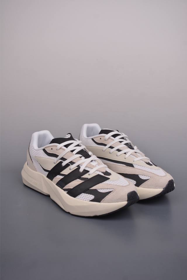 230 Adidas Lightblaze 阿迪透气跑步鞋 麂皮网面拼接 官方同步上架 简约舒适防滑耐磨低帮 休闲老爹鞋 承载青春情怀的板鞋 经典三条杠装饰鞋