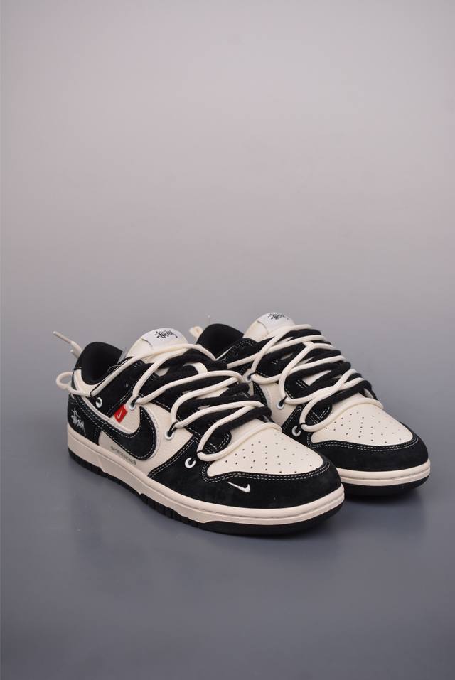 390 Nike Sb Dunk Low 斯图西联名 解构抽绳鞋带 纯原大厂出品 极力推荐 原装头层材料 独家版型蒸餾加工 帶來的是更好的视觉和脚感体验 大厂