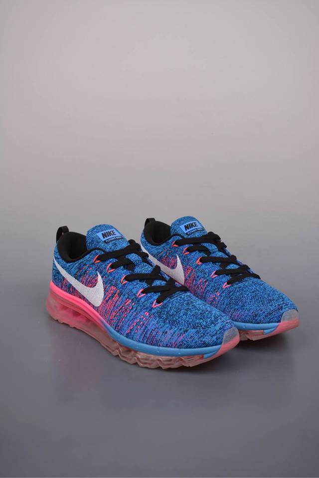 310 Nike Flyknit Air Max 飞线针织全掌气垫慢跑鞋 纯原出品 糅合具有柔韧性的Max Air气垫 配以一体式 Flyknit 针织鞋面