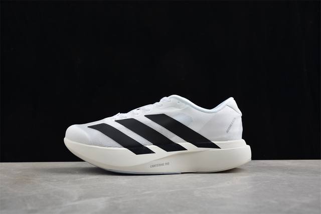 260 纯原版本 Ad Adizero Evo Sl最强竞训跑步鞋 首发白黑 Jh6206 独家原鞋原数据纸板开发.原档数据3D打印. 鞋面细节匹配原版 工程贾